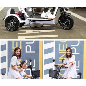 이지라이더(E-Z Rider) 3인용 전동스쿠터 세발 전기자전거 여성 도심 출퇴근 배터리분리충전 완제품출고 접이식스쿠터, 핑크, 1개, 3인승/48V/400W/11A