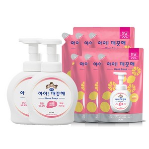 [LION] 아이깨끗해 490m용기lx2개+450mlx6개, 레몬, 6개