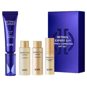아이오페 뉴 레티놀 엑스퍼트 0.1% 링클 코렉터 아이크림 + 슈퍼바이탈 에멀젼 18ml + 소프너 18ml + 오일 블렌딩 세럼 5ml 기획세트