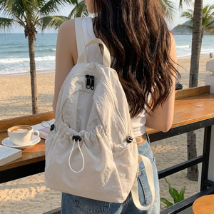 스너고 초경량 나일론 데일리 등산 방수 가방, 블랙