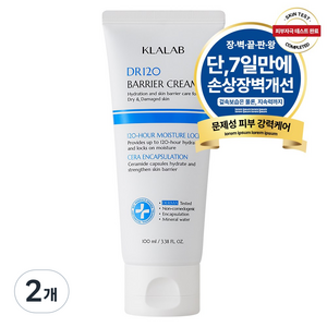 120시간 보습지속 디알120 베리어 자생크림 장벽강화 진정, 2개, 100ml