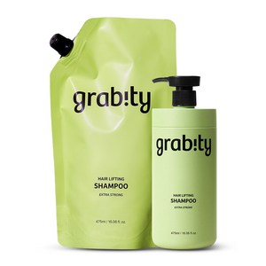 그래비티 헤어리프팅 샴푸 엑스트라 스트롱 본품 475ml + 리필 475ml 세트
