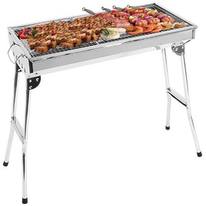 캠핑몽 스텐 스탠다드 대형 바베큐그릴 접이식 야외 숯불 직화 캠핑 휴대용 화로 장작, 1개